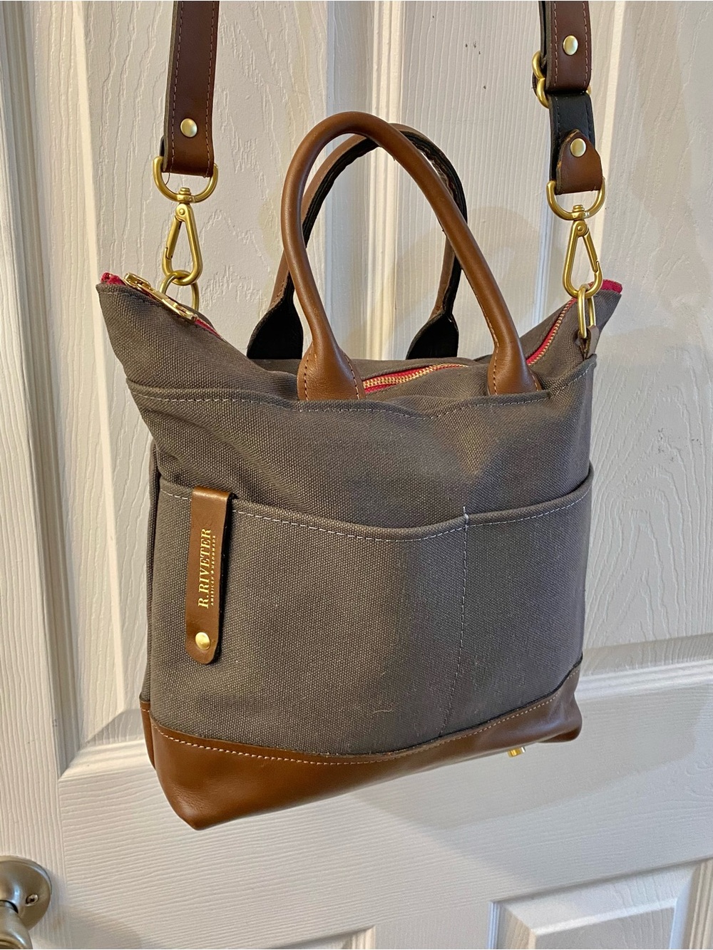 R. Riveter Otto Tote Bag in great condition clean interior no damages, no tears